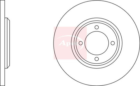 Apec DSK158 Brake Disc - 1