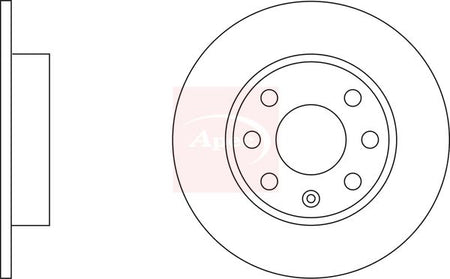 Apec DSK159 Brake Disc - 1