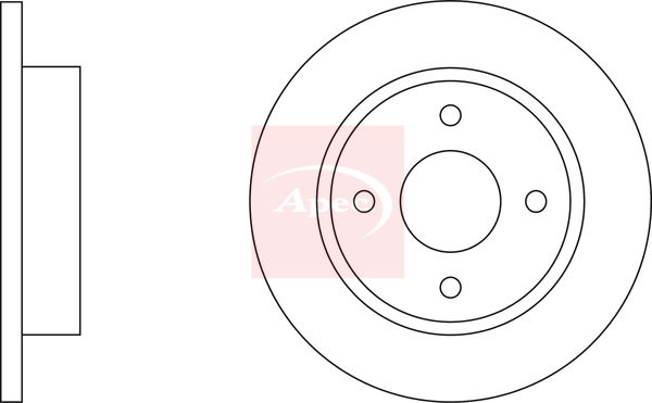 Apec DSK163 Brake Disc - 2