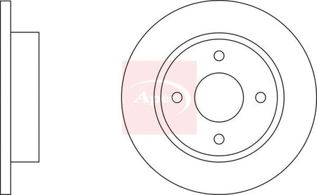 Apec DSK163 Brake Disc - 2