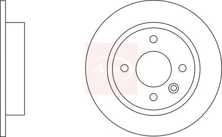 Apec DSK174 Brake Disc - 1