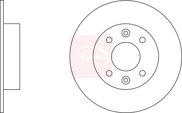 Apec DSK184 Brake Disc - 2