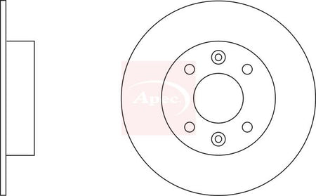 Apec DSK184 Brake Disc - 2