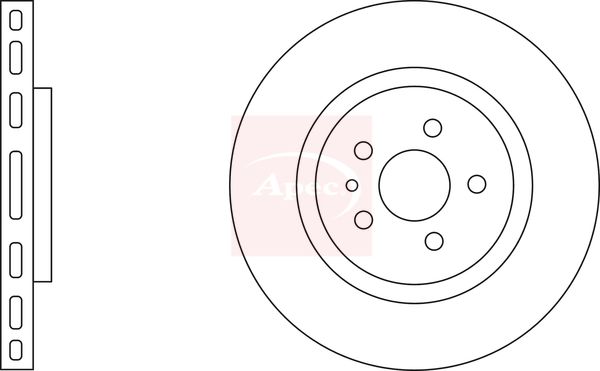 Apec DSK2028 Brake Disc - 1