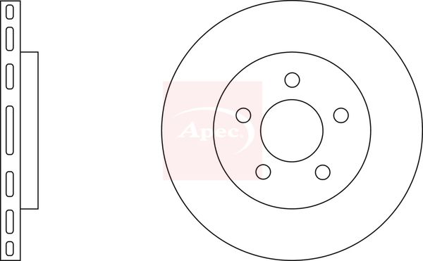 Apec DSK2037 Brake Disc - 1