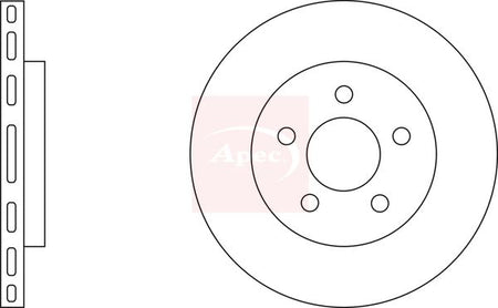 Apec DSK2037 Brake Disc - 1