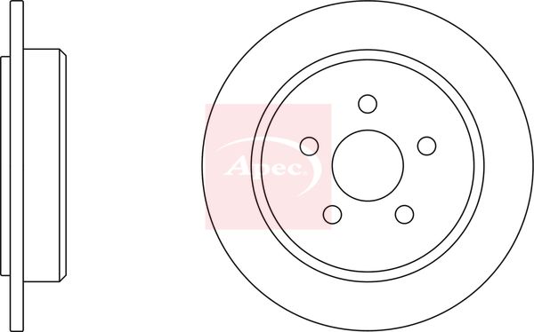 Apec DSK2038 Brake Disc - 1