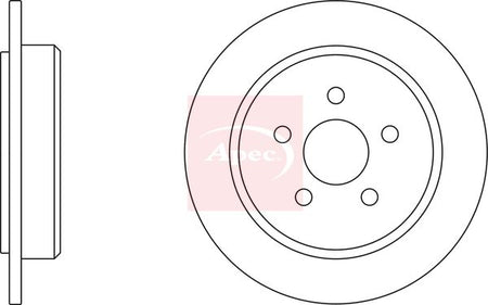 Apec DSK2038 Brake Disc - 1