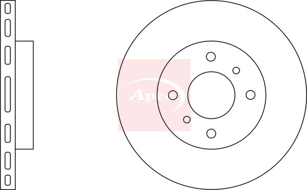 Apec DSK2039 Brake Disc - 1