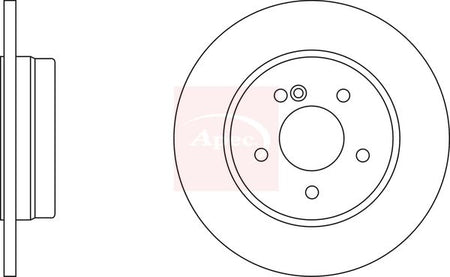 Apec DSK2043 Brake Disc - 1