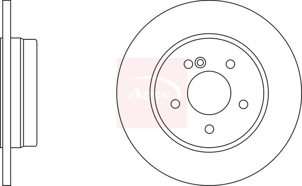 Apec DSK2043 Brake Disc - 1
