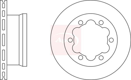 Apec DSK2044 Brake Disc - 2