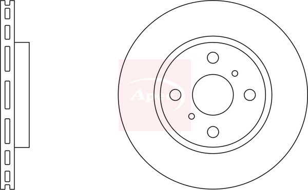 Apec DSK2048 Brake Disc - 1