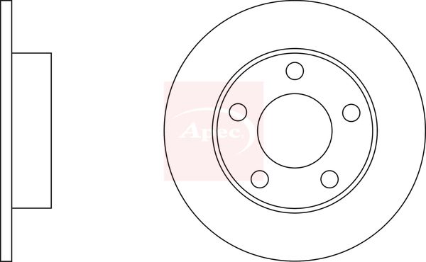 Apec DSK2052 Brake Disc - 1