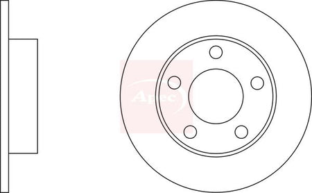 Apec DSK2052 Brake Disc - 1