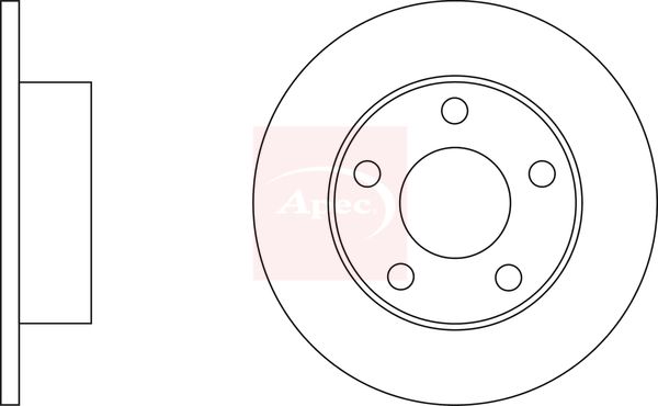 Apec DSK2053 Brake Disc - 1
