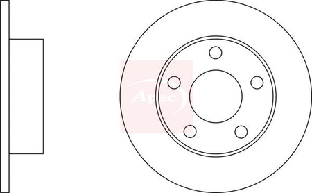 Apec DSK2053 Brake Disc - 1
