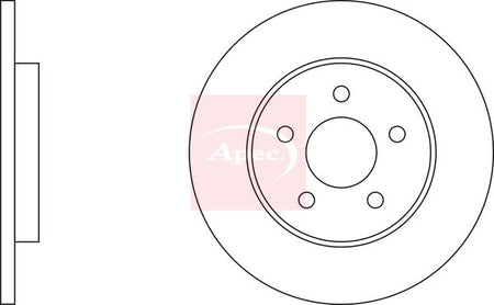 Apec DSK2058 Brake Disc - 1