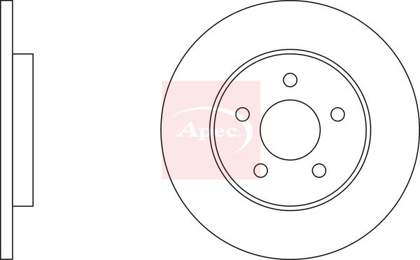 Apec DSK2058 Brake Disc - 1