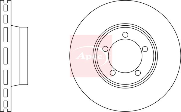 Apec DSK2061 Brake Disc - 1