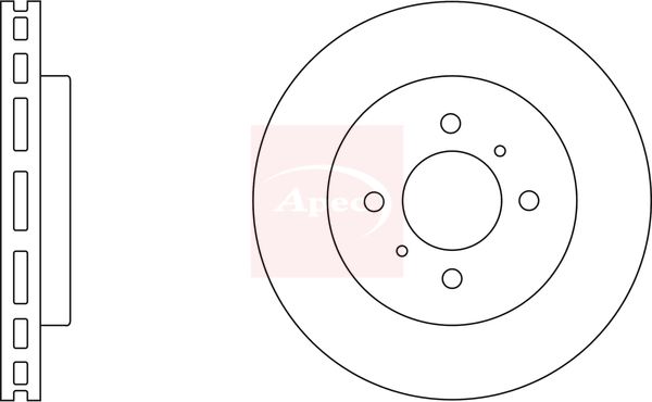 Apec DSK2064 Brake Disc - 1