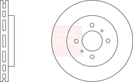 Apec DSK2064 Brake Disc - 1
