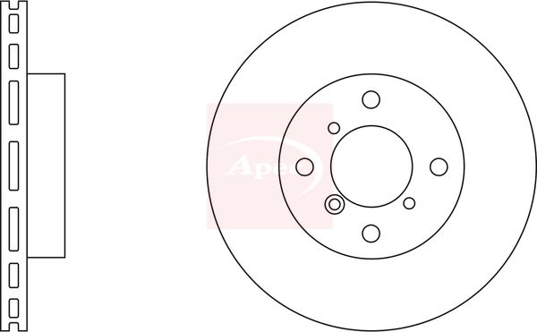 Apec DSK2073 Brake Disc - 1