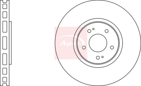 Apec DSK2076 Brake Disc - 1