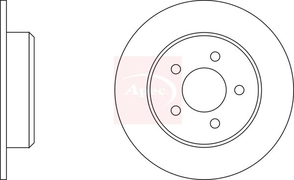 Apec DSK2079 Brake Disc - 1