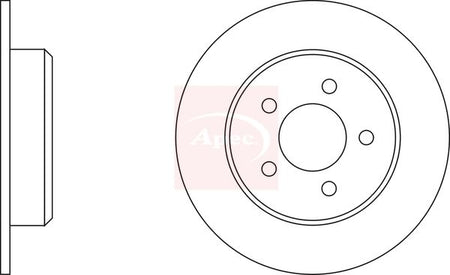 Apec DSK2079 Brake Disc - 1