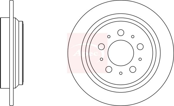 Apec DSK2084 Brake Disc - 1