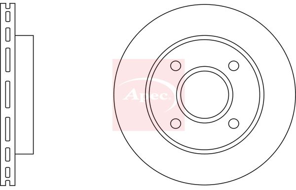 Apec DSK208 Brake Disc - 1