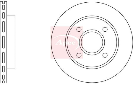 Apec DSK208 Brake Disc - 1