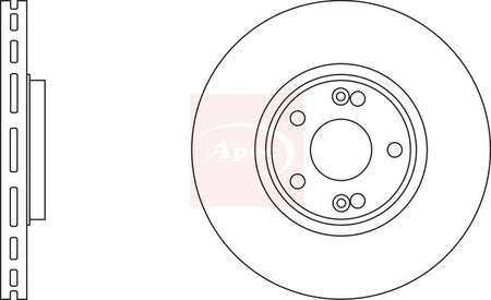 Apec DSK2102 Brake Disc - 1