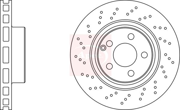Apec DSK2108 Brake Disc - 1