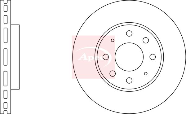 Apec DSK2142 Brake Disc - 1