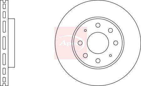 Apec DSK2142 Brake Disc - 1