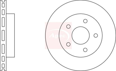 Apec DSK2143 Brake Disc - 1