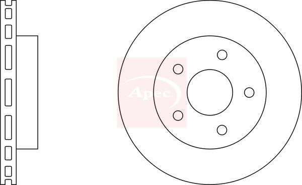 Apec DSK2143 Brake Disc - 1