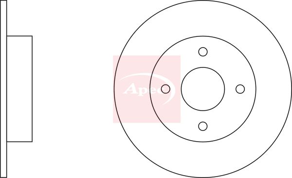 Apec DSK2162 Brake Disc - 1
