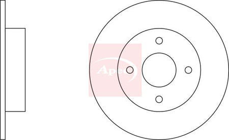 Apec DSK2162 Brake Disc - 1