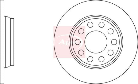 Apec DSK2164 Brake Disc - 1
