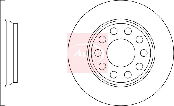 Apec DSK2164 Brake Disc - 1