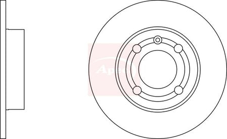 Apec DSK2165 Brake Disc - 1