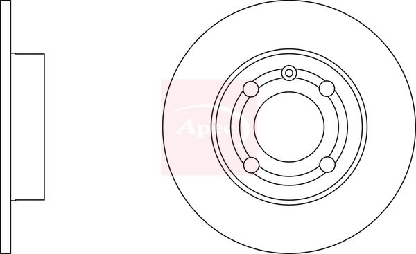 Apec DSK2165 Brake Disc - 1