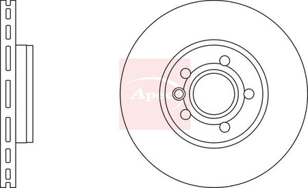 Apec DSK2168 Brake Disc - 1