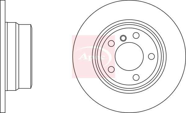 Apec DSK2172 Brake Disc - 1