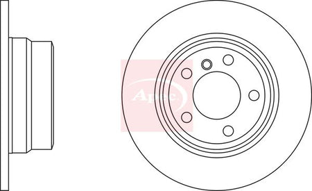 Apec DSK2172 Brake Disc - 1