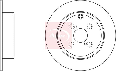 Apec DSK2182 Brake Disc - 1