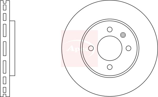 Apec DSK2187 Brake Disc - 1